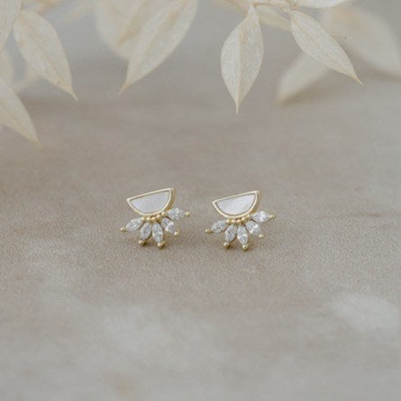 Antique Studs - Mother of Pearl