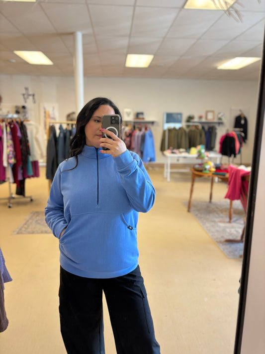 The Bridget 1/4 Zip ~ Mykonos
