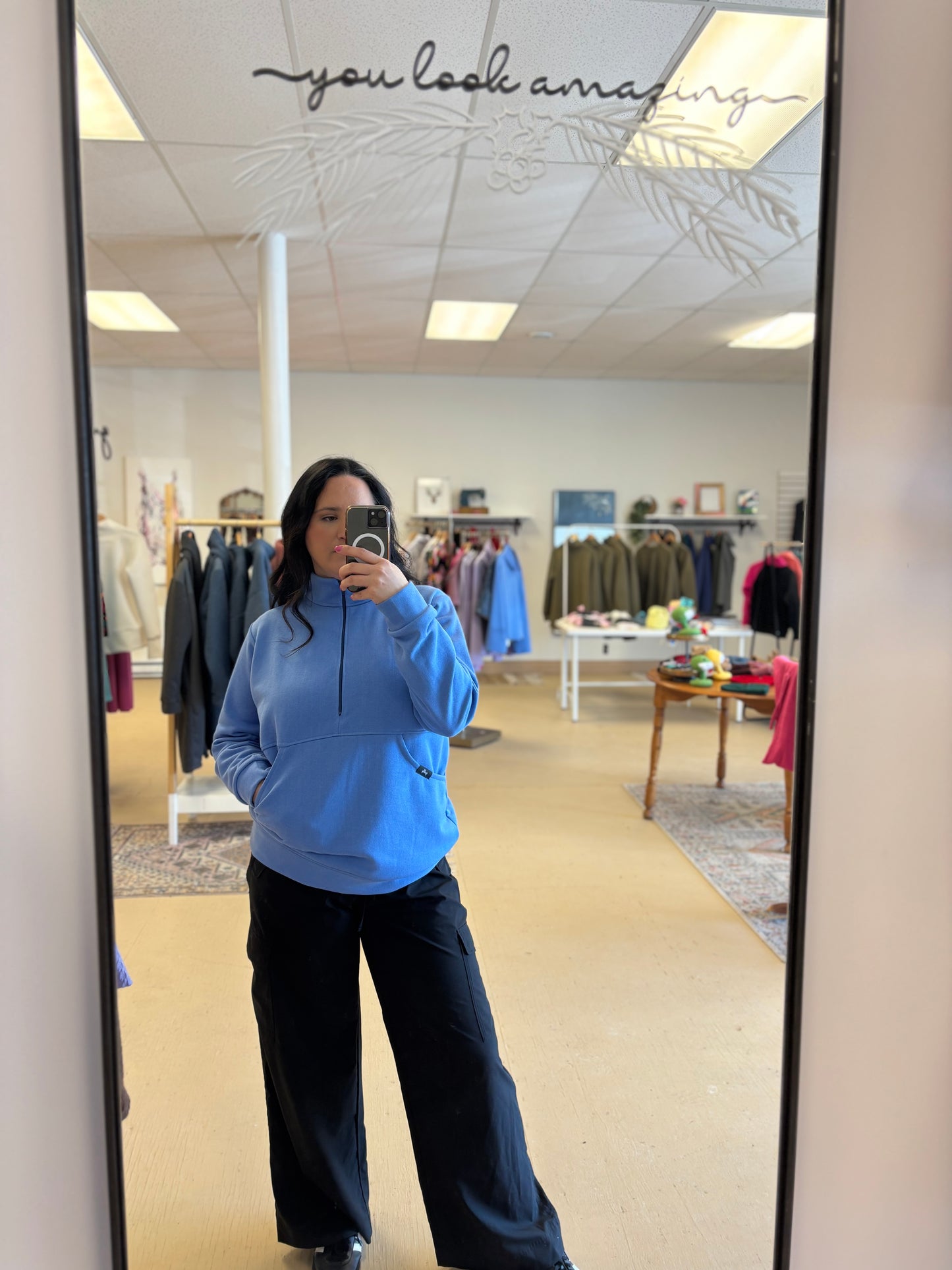 The Bridget 1/4 Zip ~ Mykonos