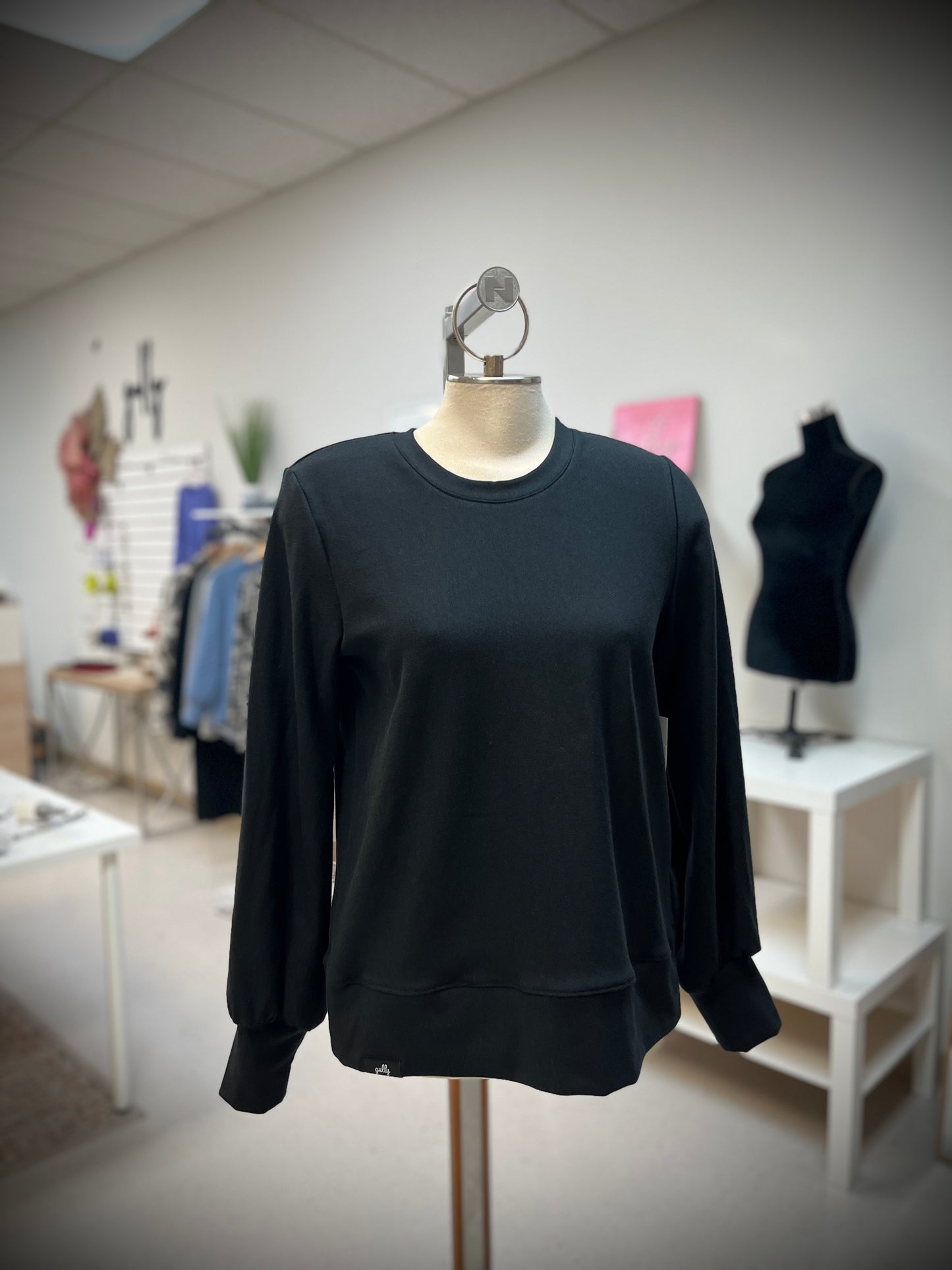 Poppy Puff Sleeve | Black Bamboo