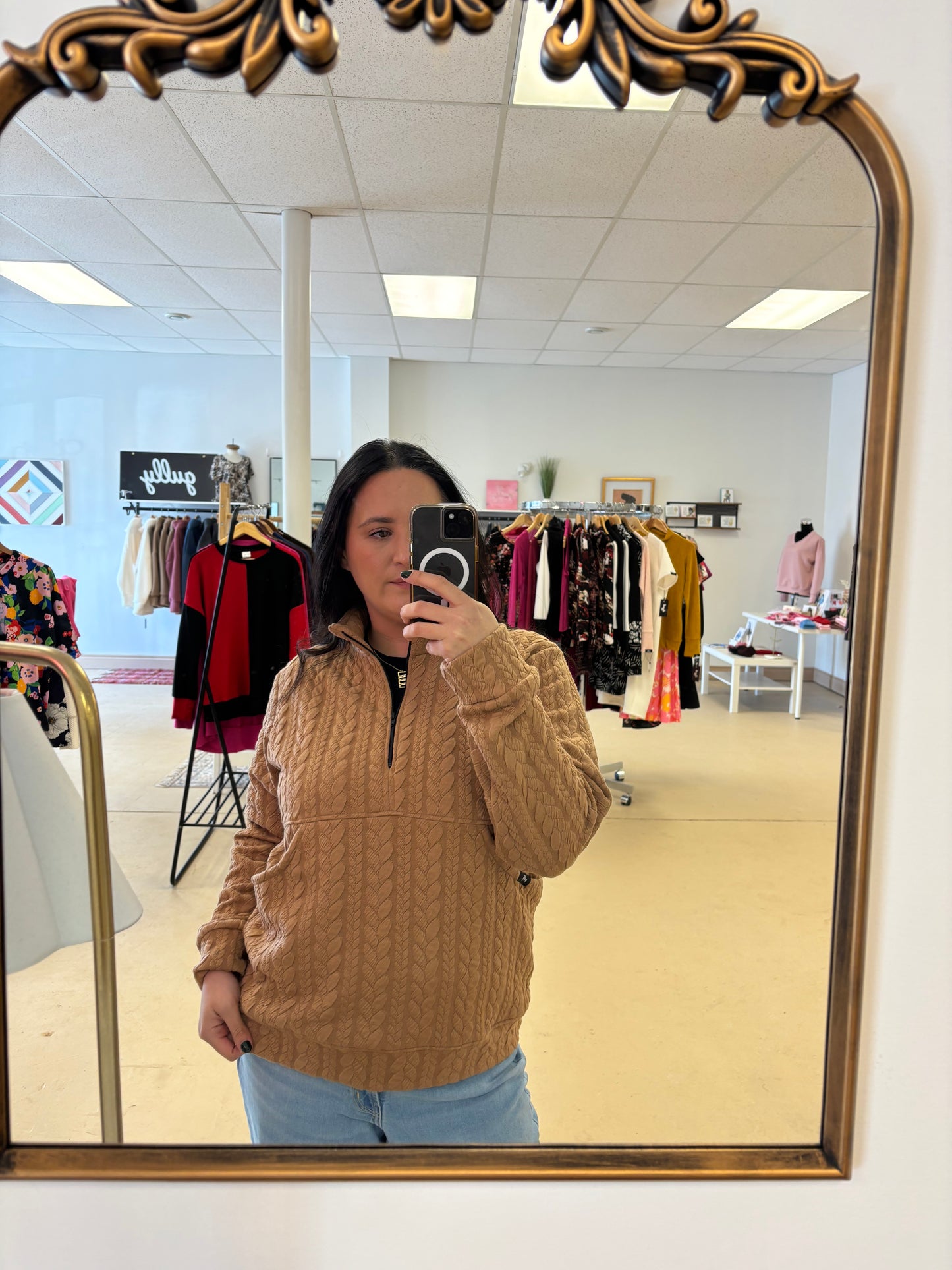 The Bridget 1/4 Zip | Camel