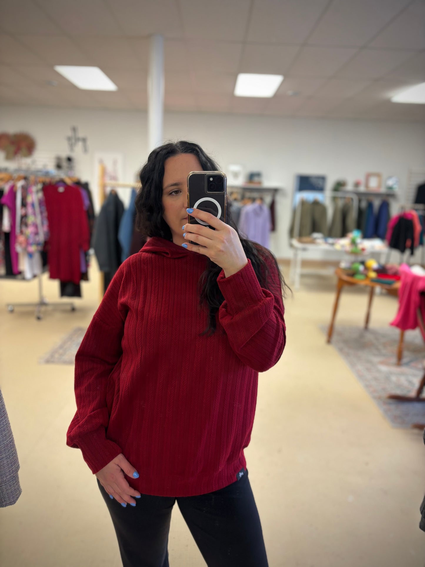 Cable Knit Hoodie | Ruby