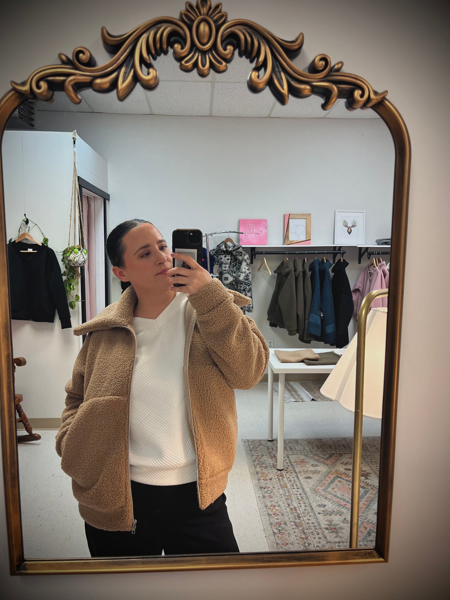 Teddy Bomber Jacket | Camel