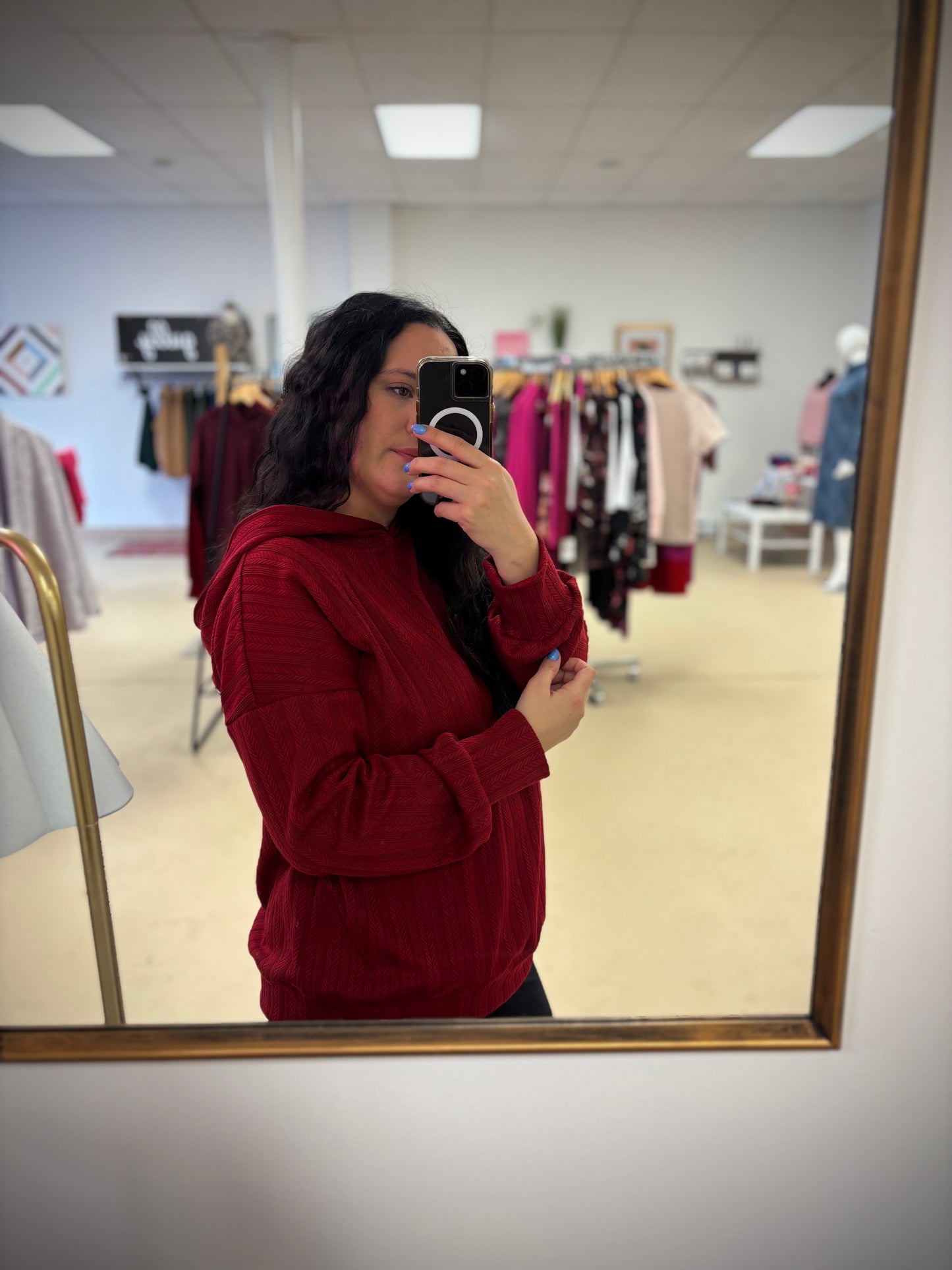 Cable Knit Hoodie | Ruby