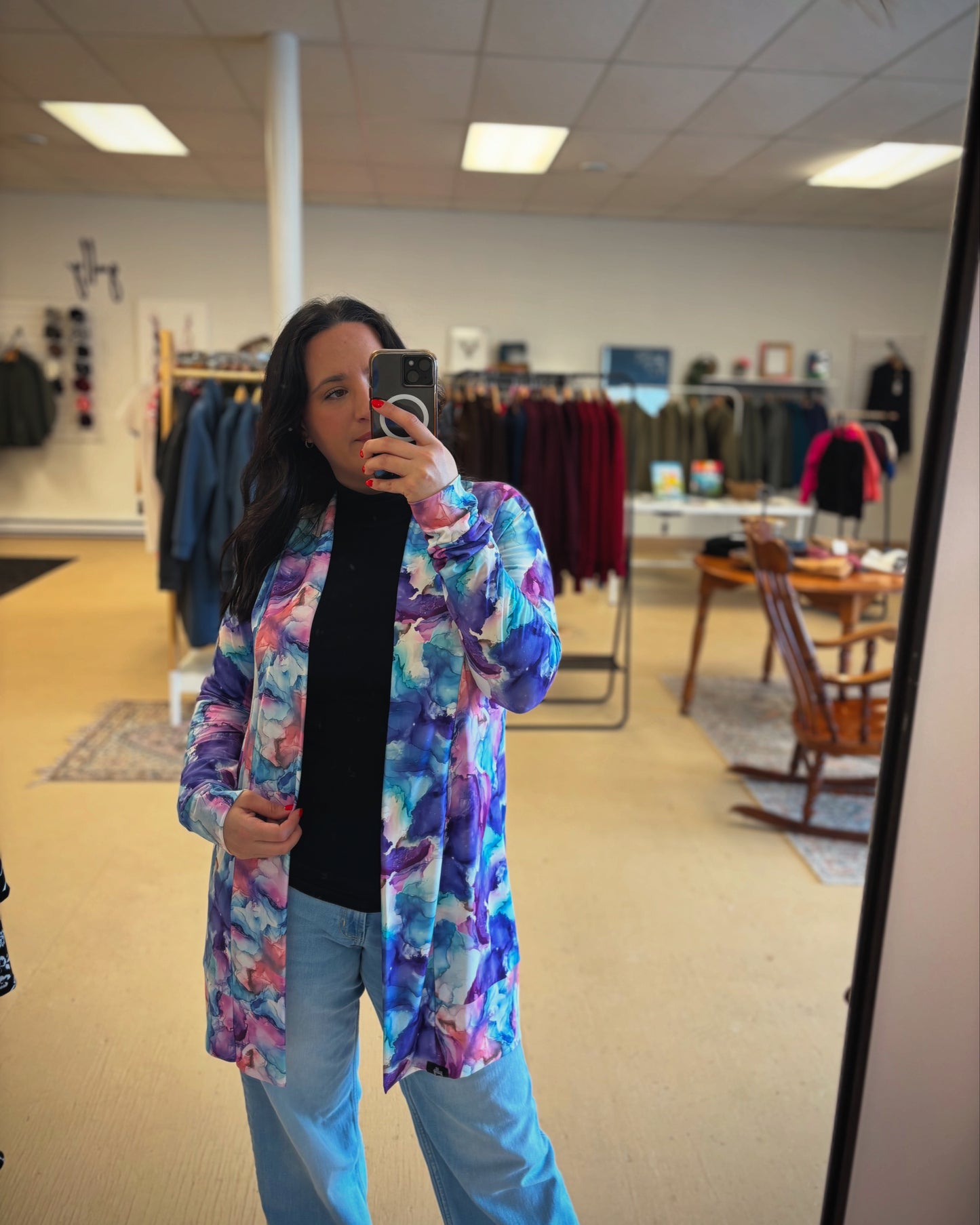 The Jilly Cardi | Purple Water Color