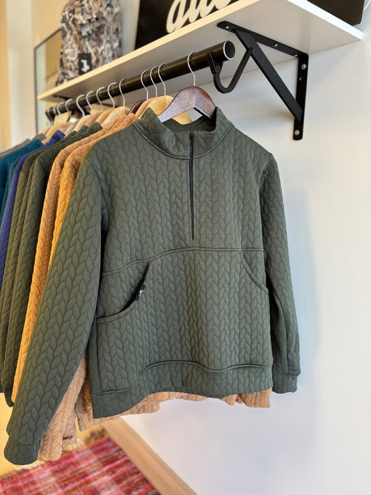 The Bridget 1/4 Zip | Olive