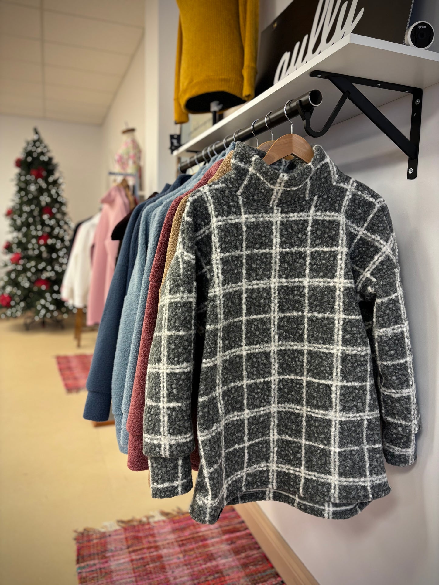 Plaid Teddy Pullover