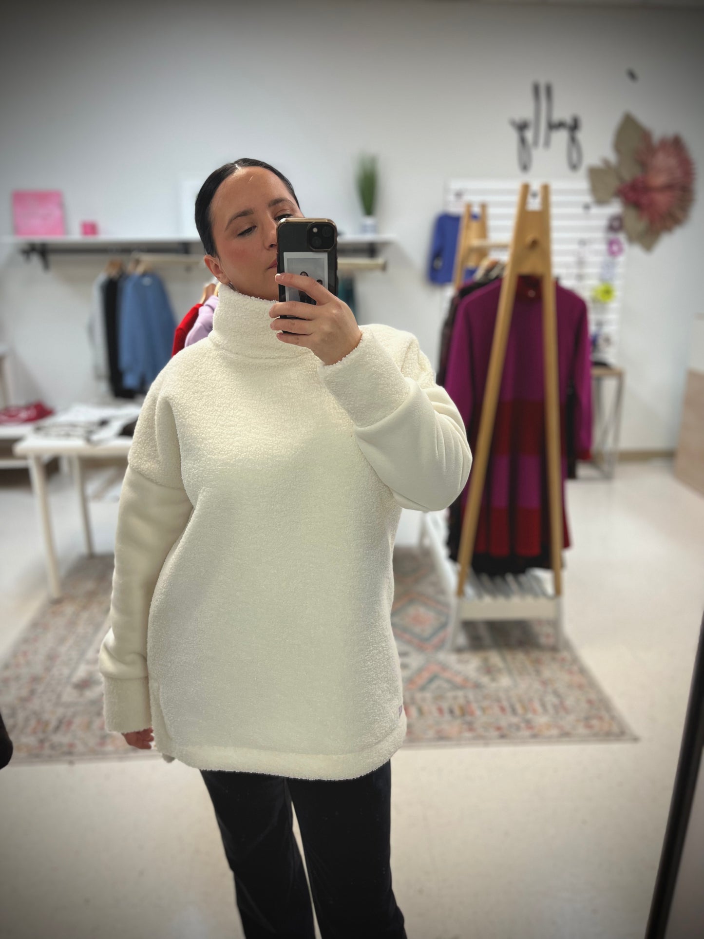 Teddy Fleece Pullover - Ivory