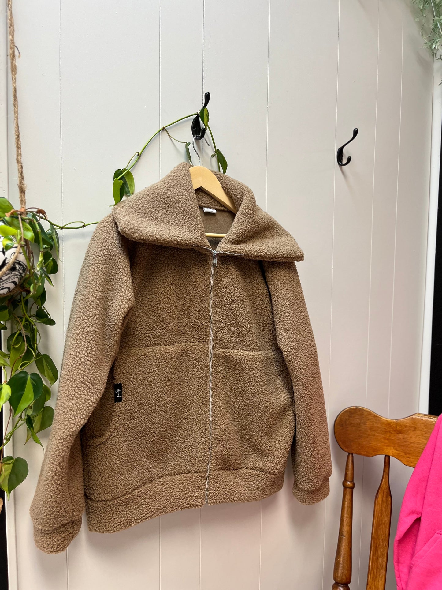 Teddy Bomber Jacket | Camel