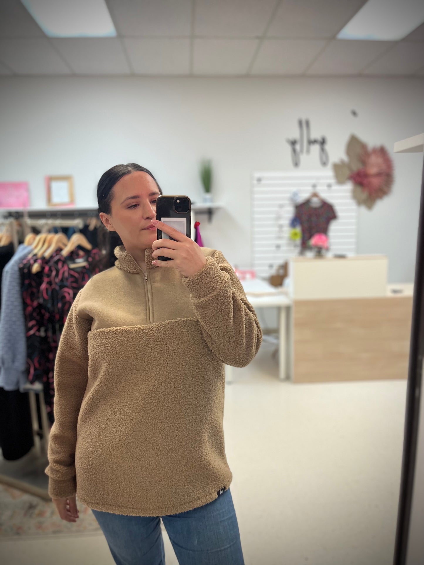 The Bridget 1/4 Zip | Teddy Sherpa