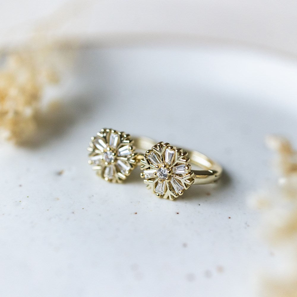 Frosted Hoops - Gold