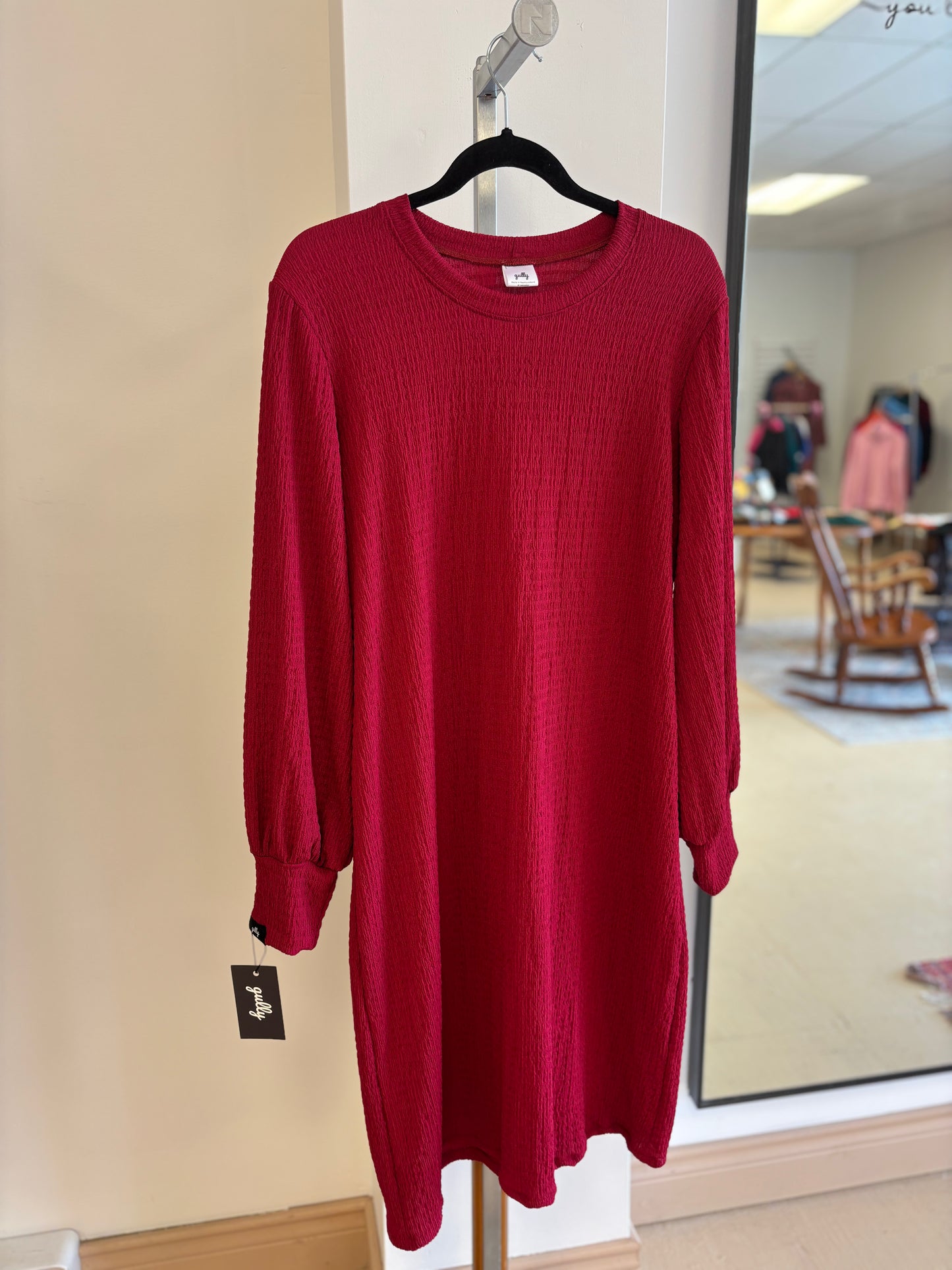 Puff Sleeve Dress | Scarlet