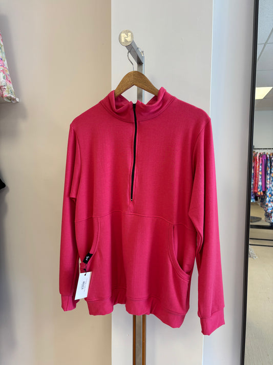 The Bridget 1/2 Zip - Pink