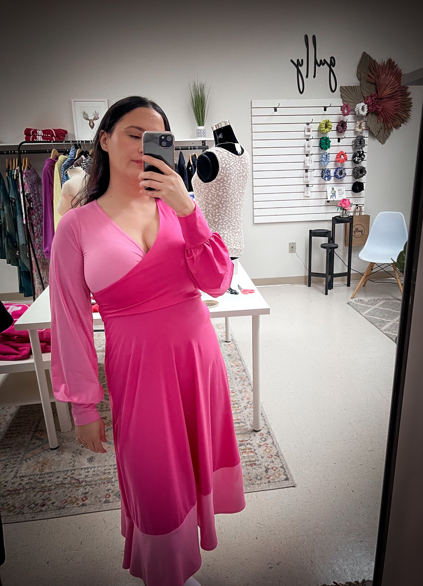 The Bria Dress - Pink on Pink
