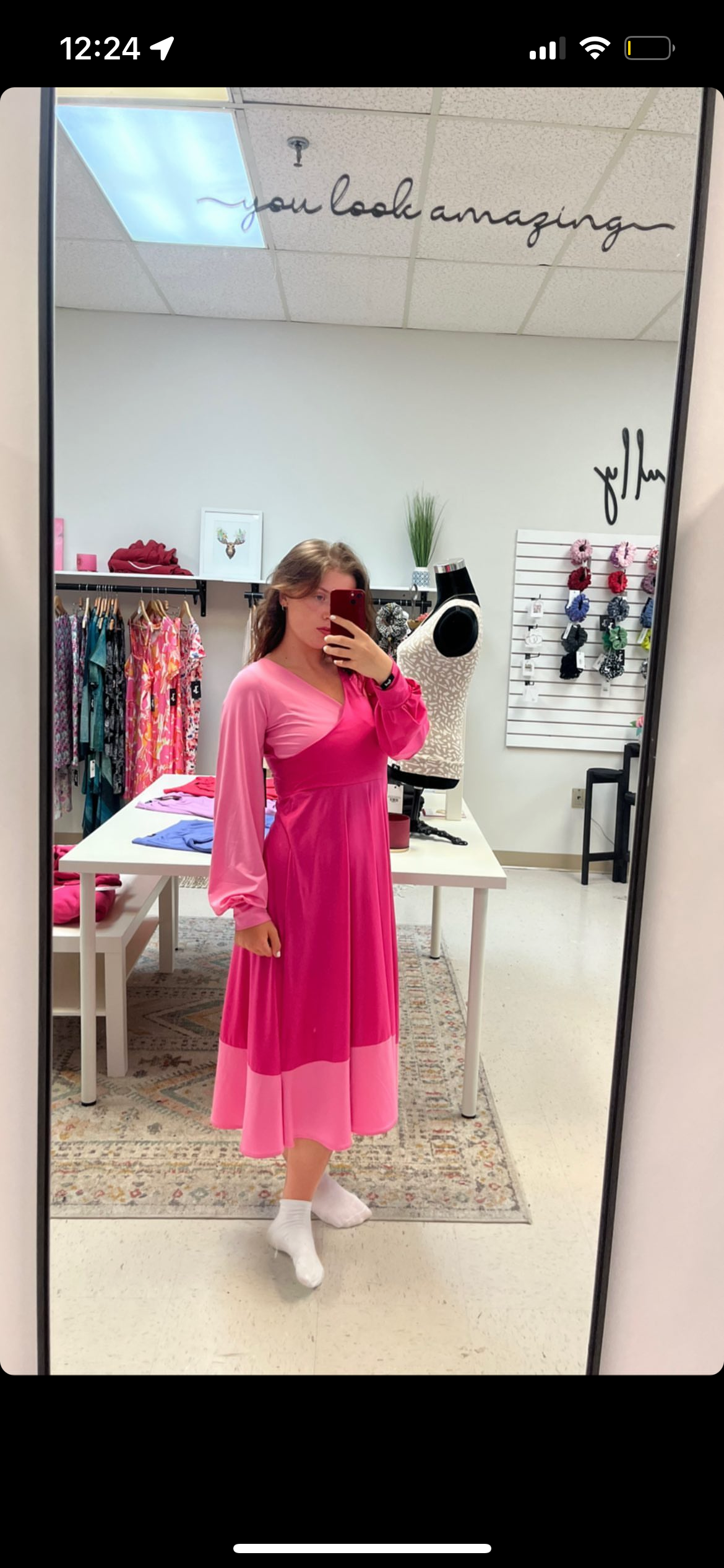 The Bria Dress - Pink on Pink