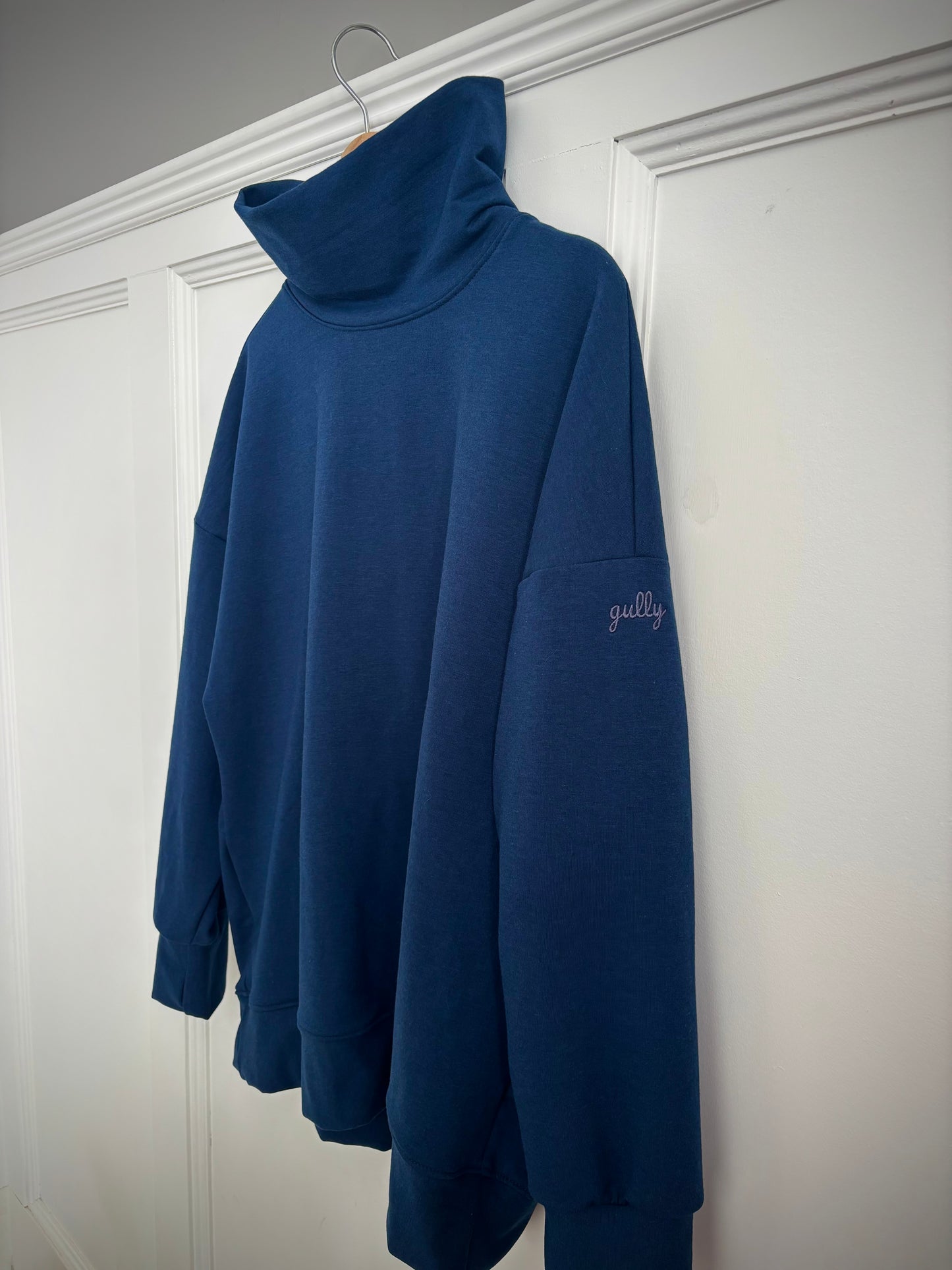 Oversized Mock Neck Crew