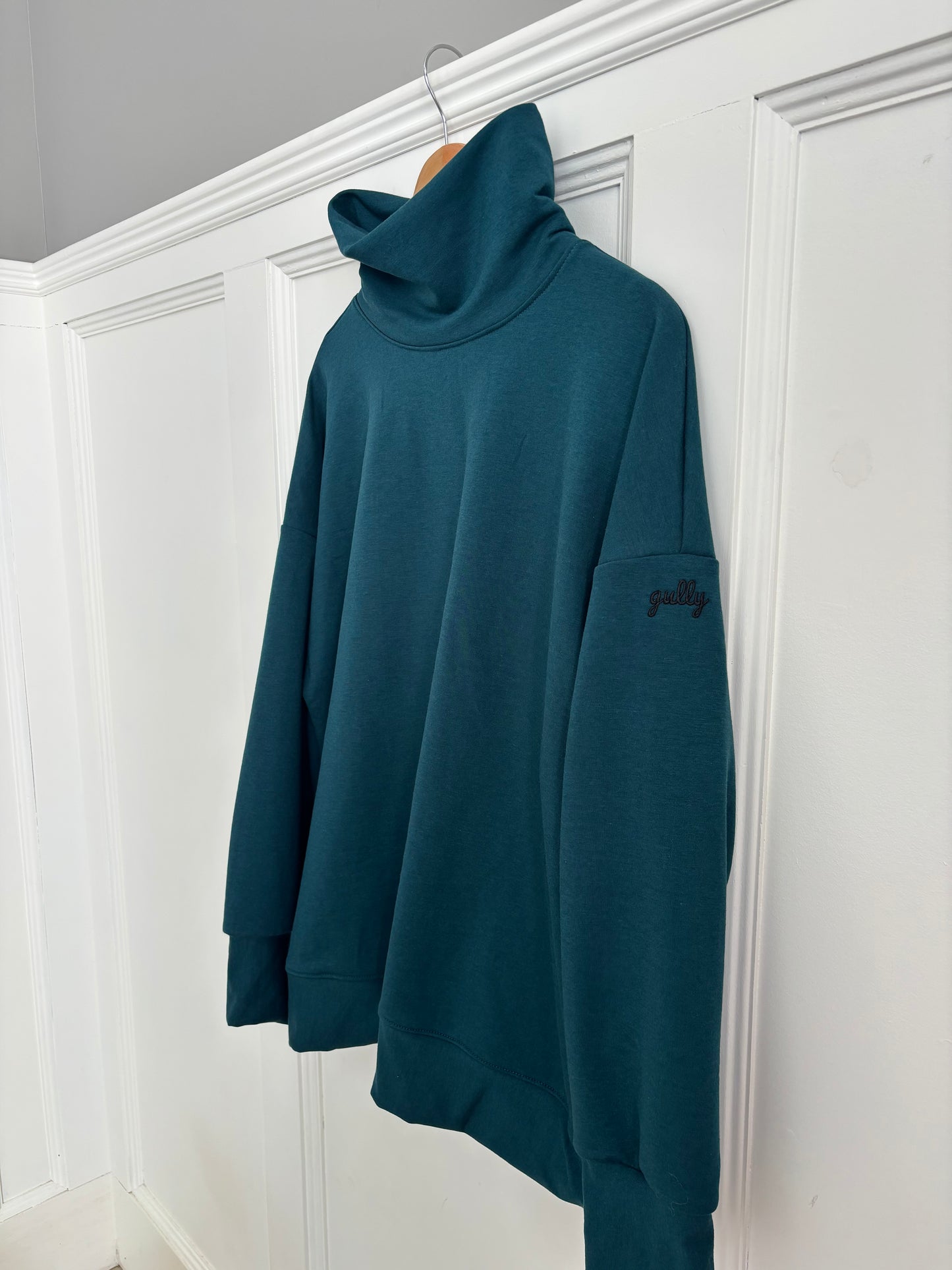 Oversized Mock Neck Crew