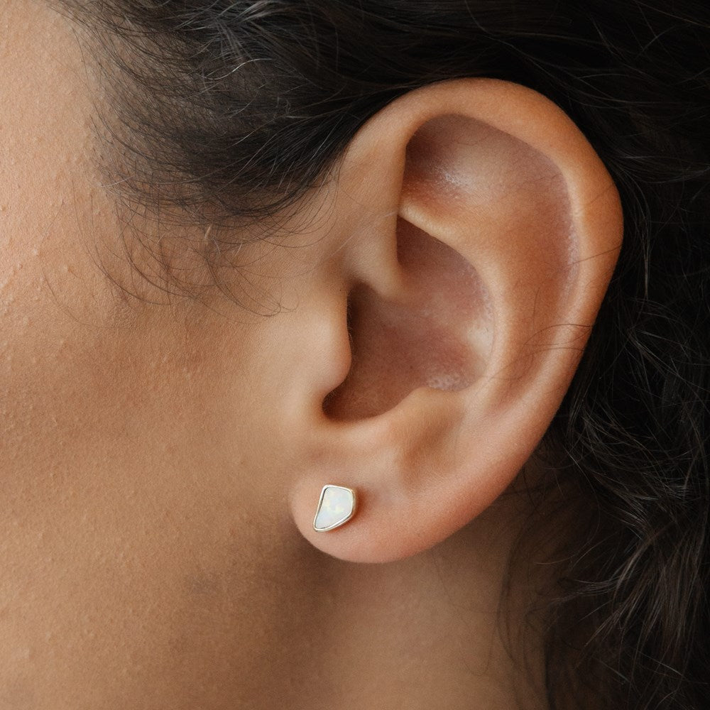 Opal Chip Studs - Opalite