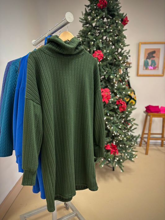 Netta Sweater Dress ~ Pine