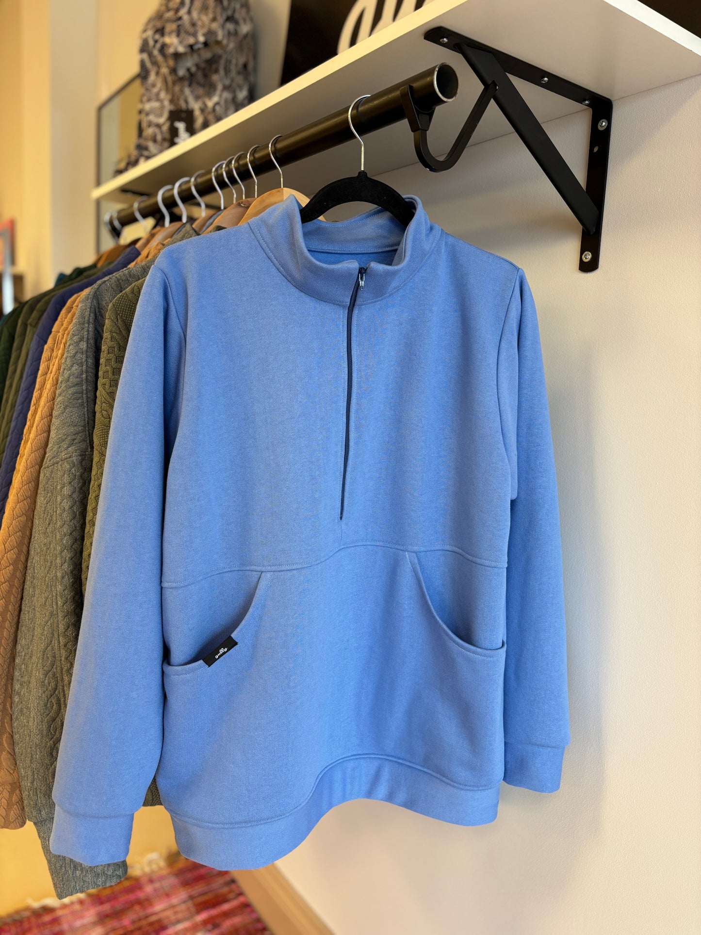 The Bridget 1/4 Zip ~ Mykonos