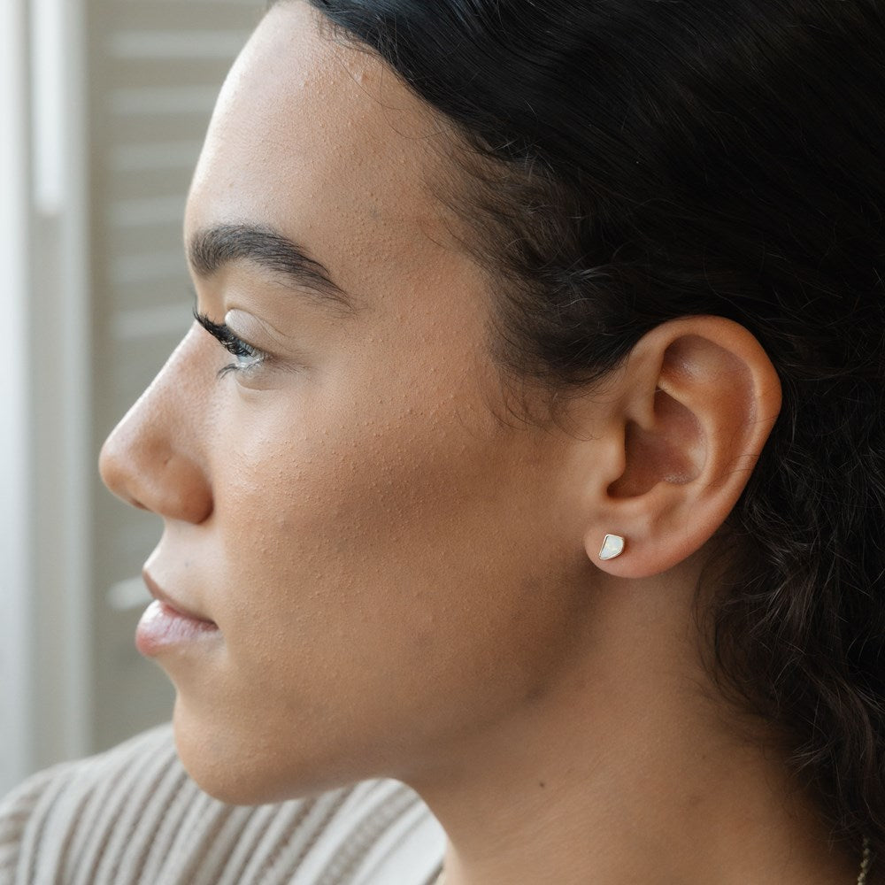 Opal Chip Studs - Opalite