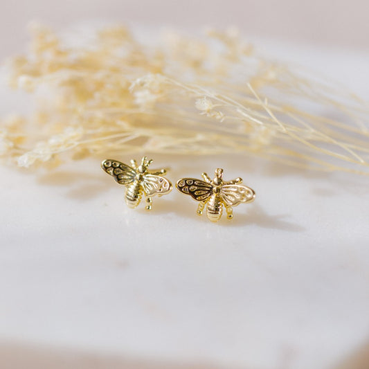 Bee Love Studs | Gold