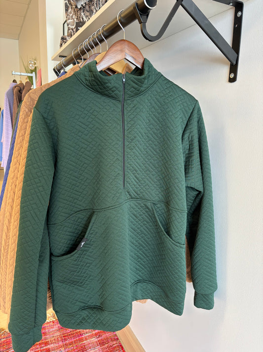 The Bridget 1/4 Zip ~ pine