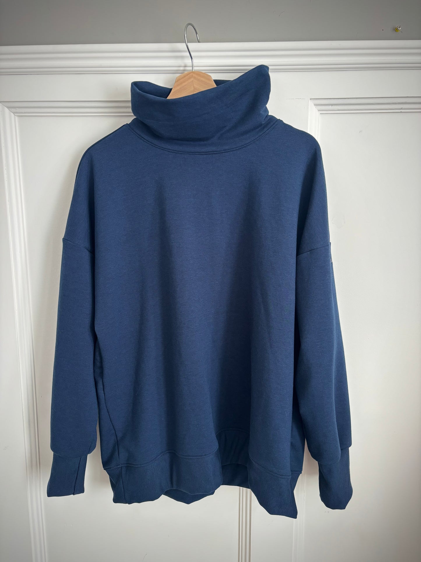 Oversized Mock Neck Crew