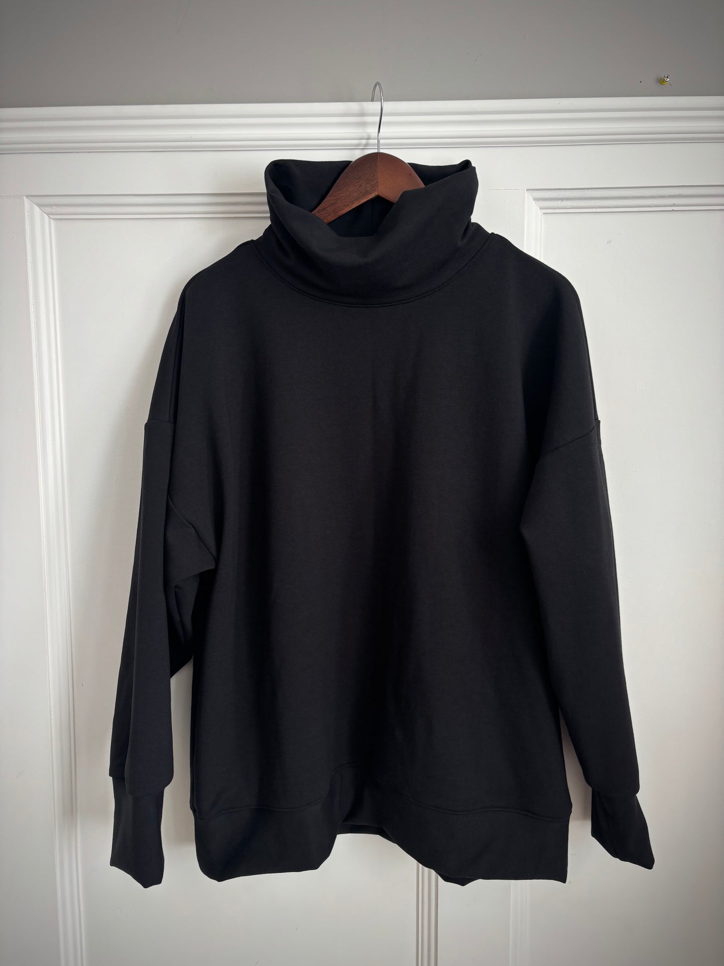 Oversized Mock Neck Crew