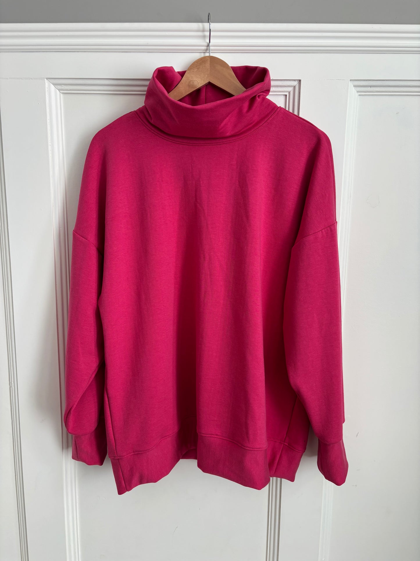 Oversized Mock Neck Crew
