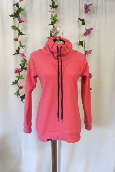 Pink Cowl Neck Pullover