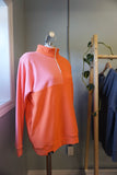 The Bridget 1/4 Zip Pullover | Orange/Coral
