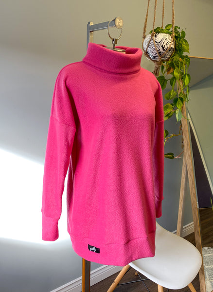 Hot Pink Fleece Pullover
