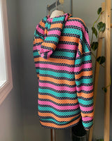 Rainbow knitted Hoodie