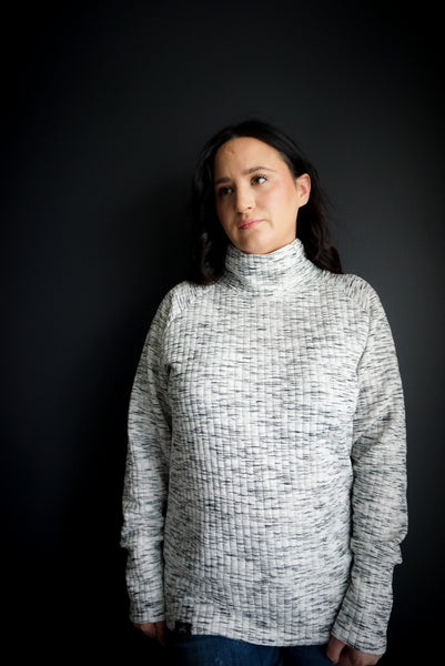 White/Grey Raglan Sweater